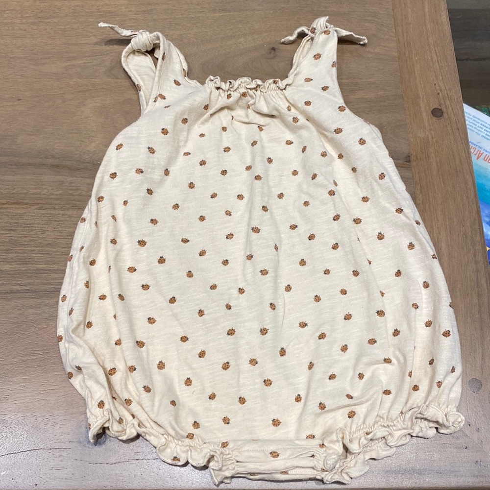 Rylee + Cru Ladybug Bubble Romper 2-3Y
